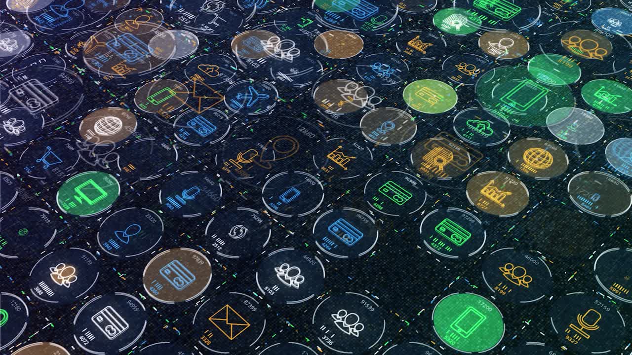 interfaz digital con múltiples aplicaciones empresariales