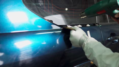 auto body repair with heat gun