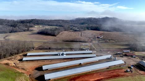 Hühnerfarm-Schnelle-Antenne-In-Wilkes-County-Nc,-North-Carolina