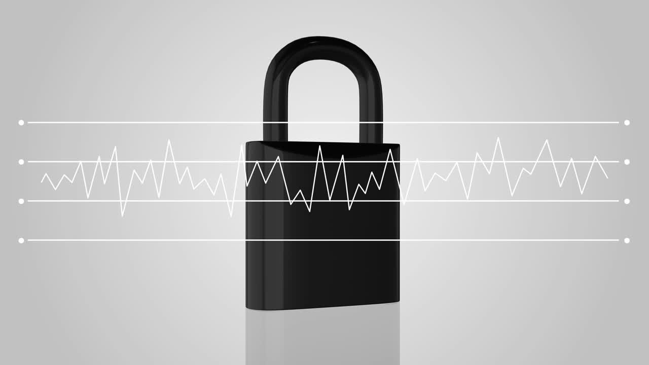 데이터 보호, 디지털 보안, 그래프 다이어그램으로 애니메이션