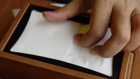 wooden napkin dispenser