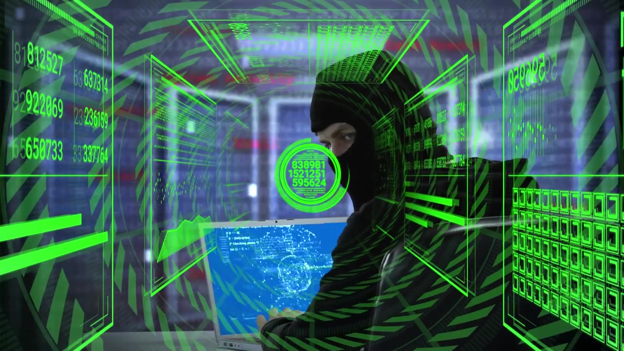 Animazione di elaborazione di dati finanziari su una donna d'affari e un magazzino