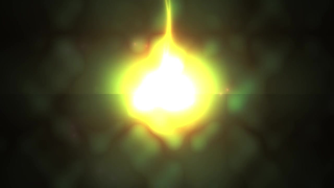 Sfondo astratto luminoso con impulso di luce giallo e verde