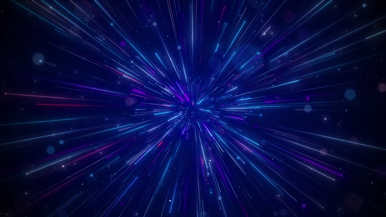 Abstract cyberspace technology digital connection shining glitter particles animation new motion