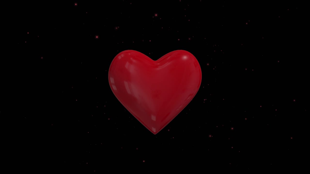 красное сердце на черном фоне