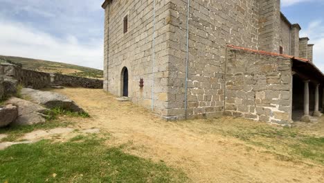 ancient stone church in rural setting