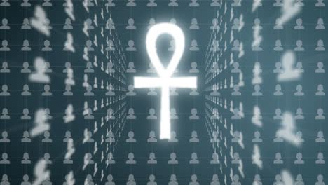 unidad de muchas religiones cristianas, islámicas, hindúes, egipcias antiguas, judías creencias religiosas que unen a todas las personas en todo el mundo la red, la comunicación y el intercambio de ideas