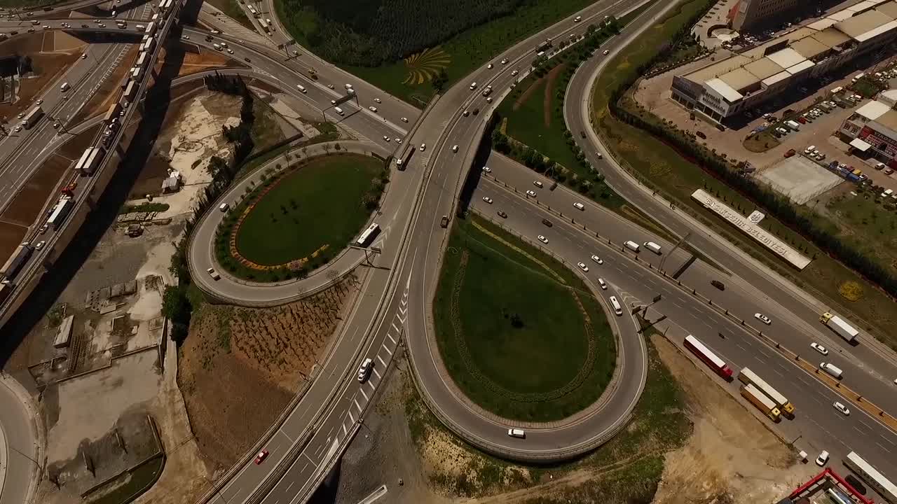 공중 드론 도시 도시 교차로 교통