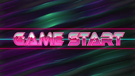 animation of game start in digital abstract space