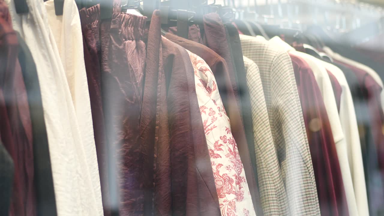 소매점 에서 패션 의류 를 전시 하는 것