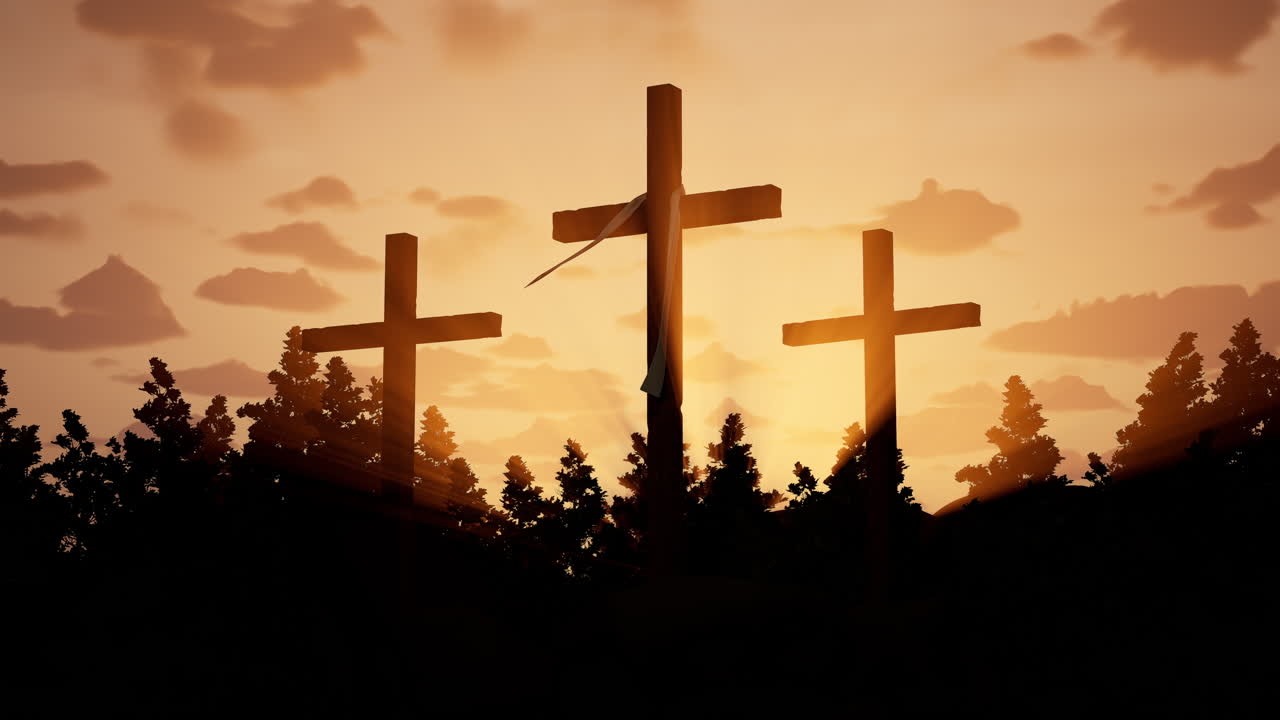해가 지면 세 개의 십자가