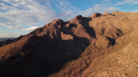 epic mountain nature aerial shot in the catalina foothills, tucson, arizona, 4k