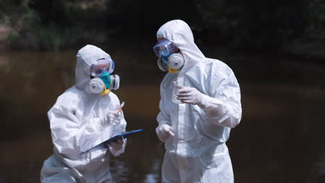 scientists testing water quality