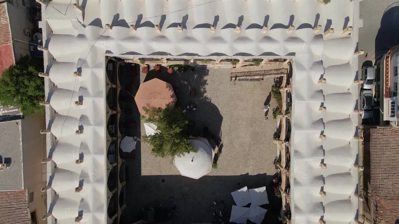 북 키프로스 니코시아 구시가지에 있는 에어리얼 그레이트 인 (büyük han) cervansarai