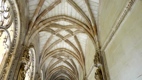 interior of the monastery of san juan de los reyes in toledo, spain.