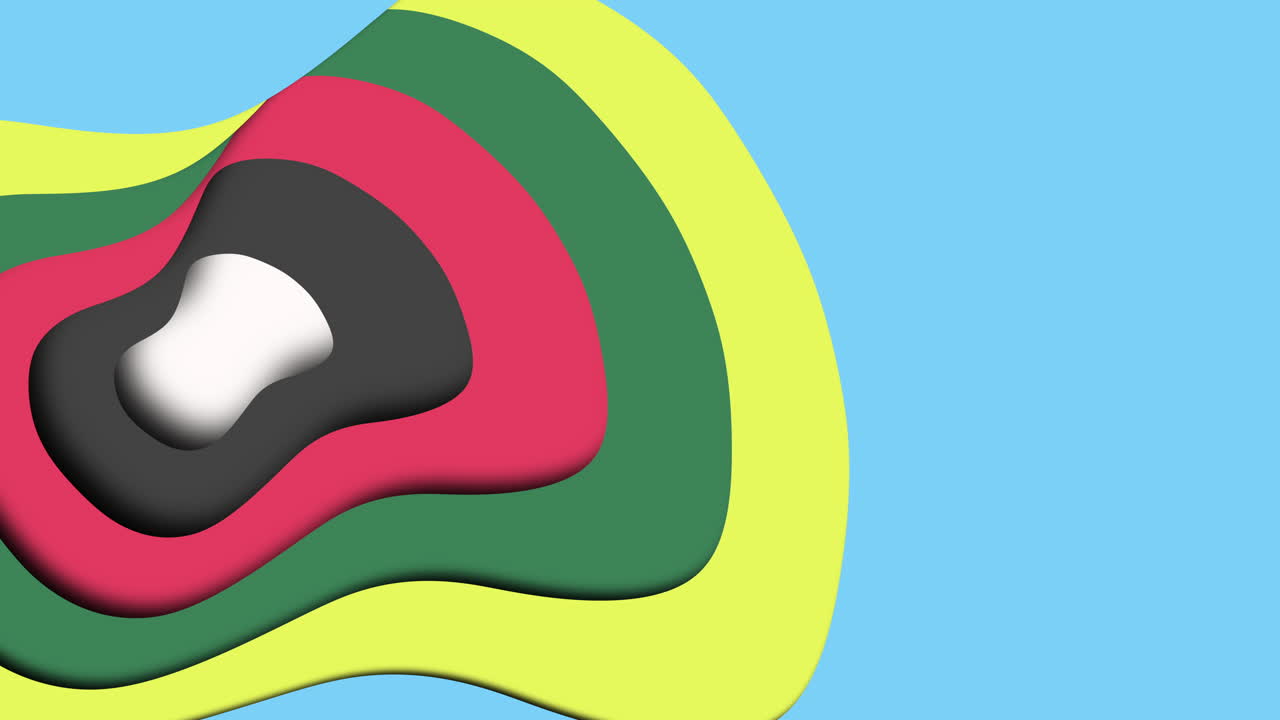 파란색 배경에 떠 있는 삼각형 기반의 다채로운 3d 모양