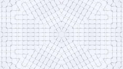 low poly geometric abstract background as a moving stained glass or kaleidoscope effect in 4k. loop 3d animation, seamless footage in popular low poly style. white color v1