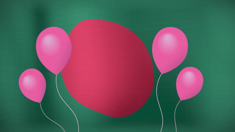 animación de globos sobre la bandera de bangladesh