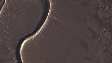 aerial view patterns found in the ground due to erosion