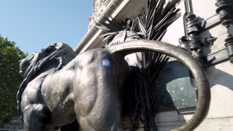 details of monument in republic square, paris