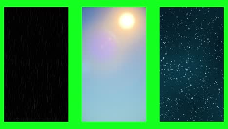 historias meteorológicas verticales pantalla verde