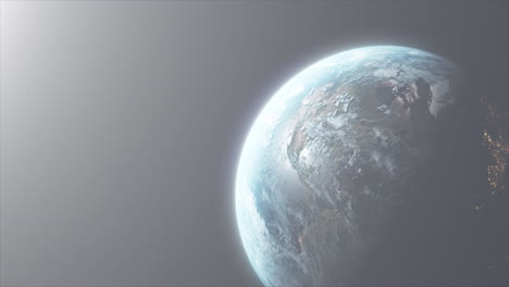 Realistic-Planet-Earth-in-Space-with-Bright-Sun-Flare-and-Thick-Atmosphere