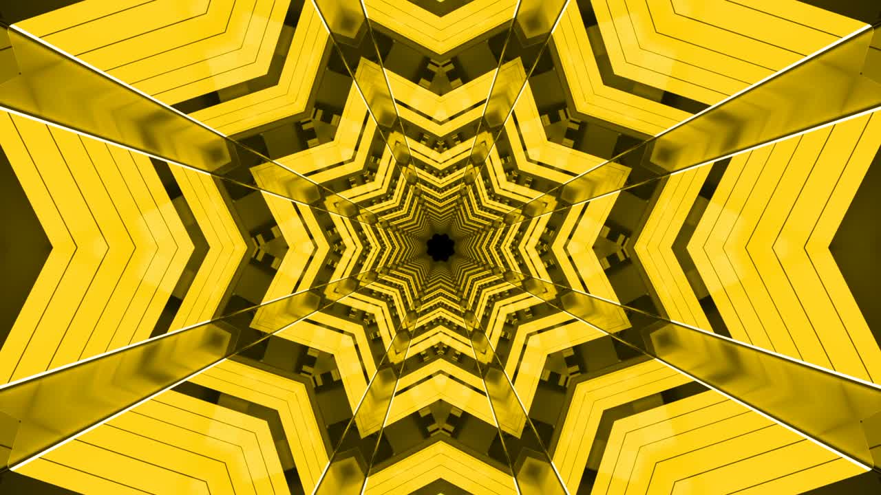 túnel de fondo abstracto con bucle amarillo futurista