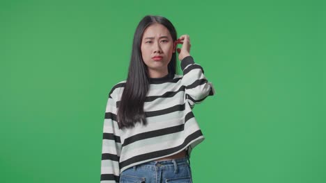 young woman thinking