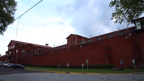 walls unit death row huntsville texas exterior of prison entrance and jail establishing shot