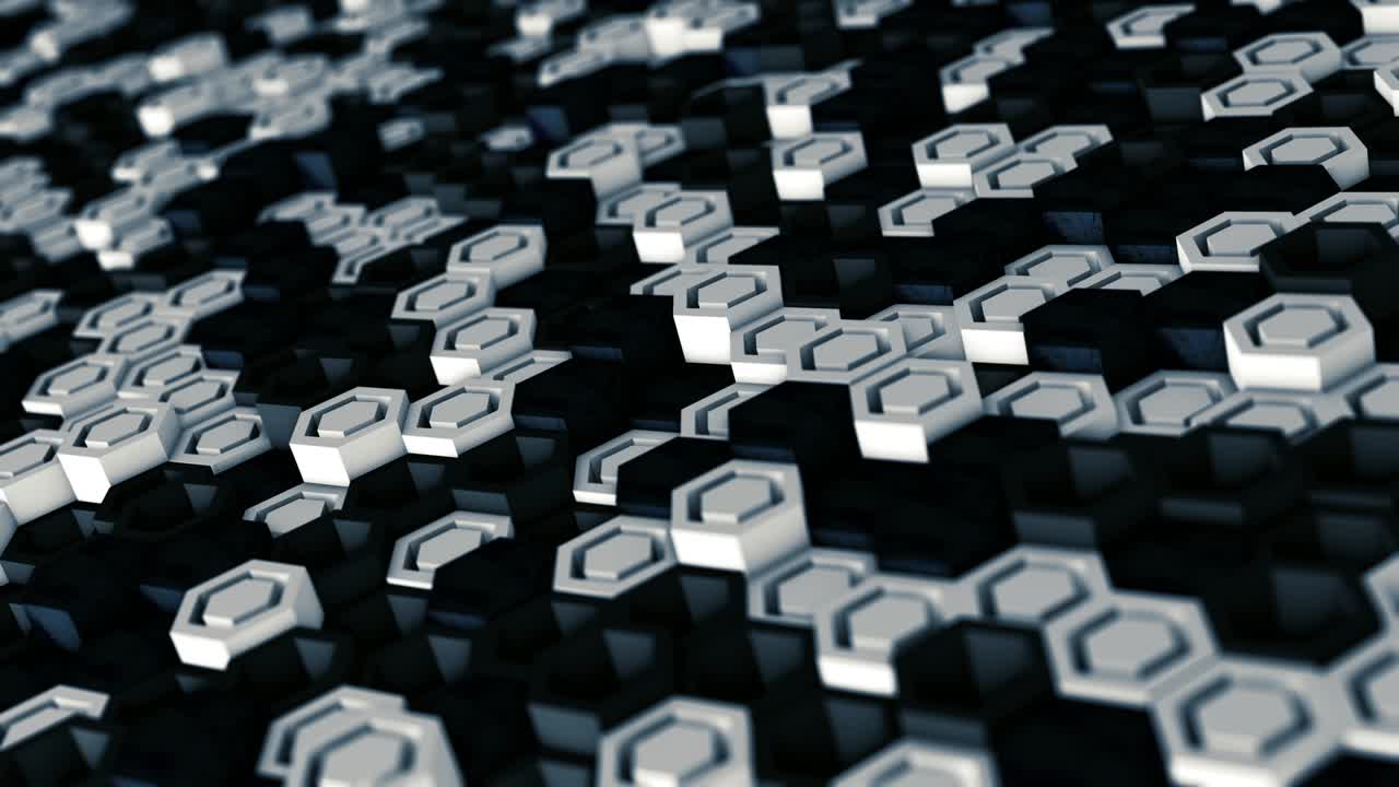 animación hexagonal abstracta patrón multicolor concepto suave de 4k