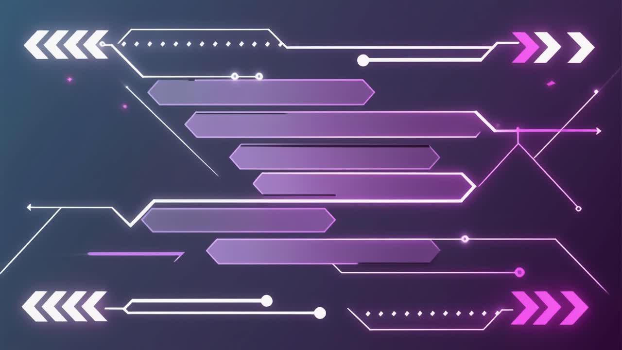Futuristic Digital Interface with Animated Lines and Arrows