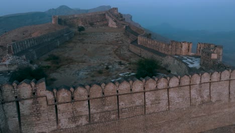 Aerial-side-view-of-Ranikot-Fort-of-Sindh-in-Pakistan