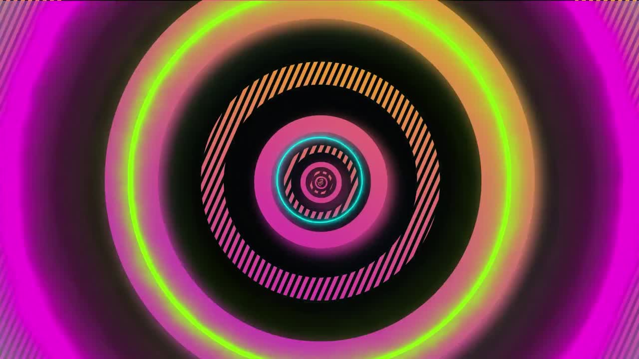 animación de formas en movimiento sobre fondo negro