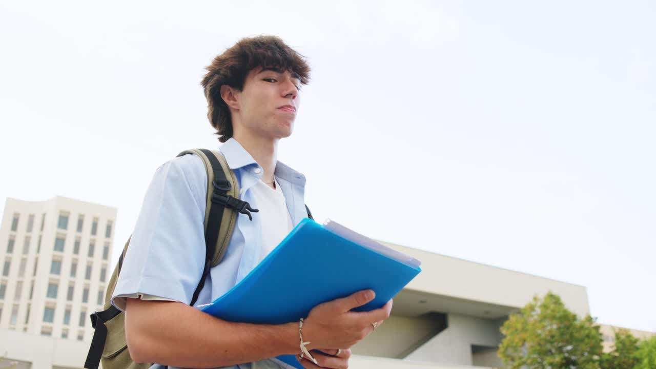 A young student on campus