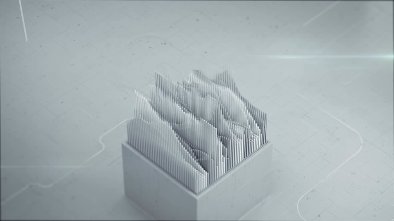 전자기파의  그래프 (seamless loop 3d 렌더링 애니메이션)