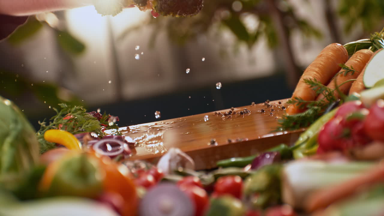 lavado de brócoli y otras verduras frescas