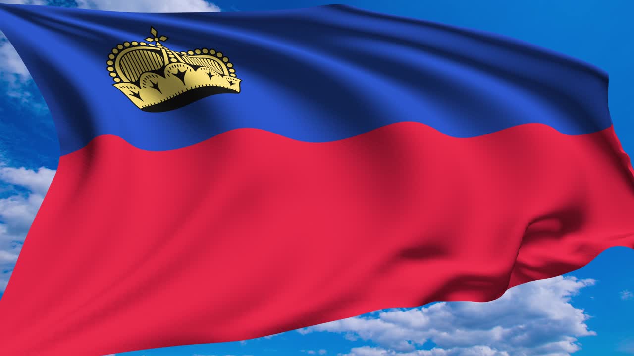 흐린 하늘에 대한 리히텐슈타인의 발 (알파 채널, 루프 가능)