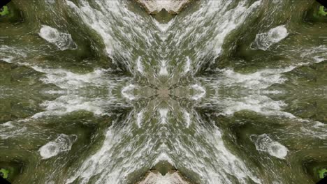 Kaleidoscope-from-Nature-Shots,-Wissahickon-Creek