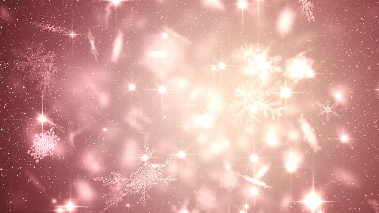 Neve che cade con luci bokeh e cerchi natalizi