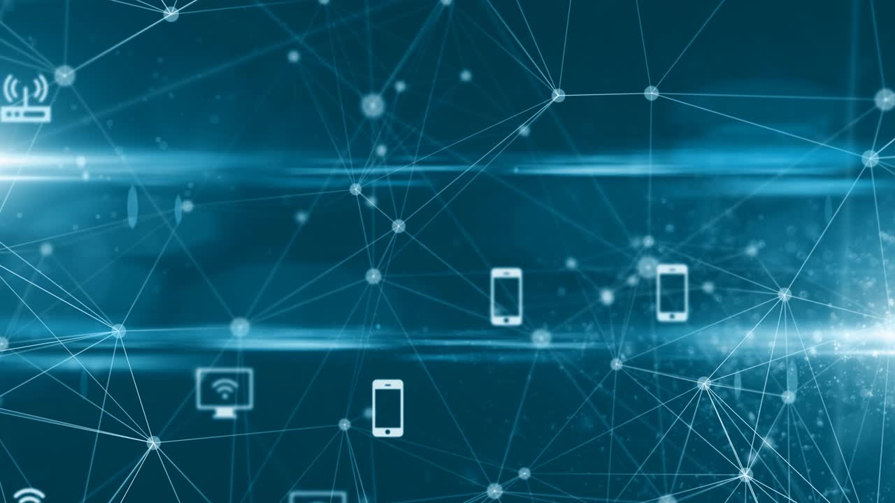 dispositivos conectados internet de las cosas (iot) red de datos de computación en la nube