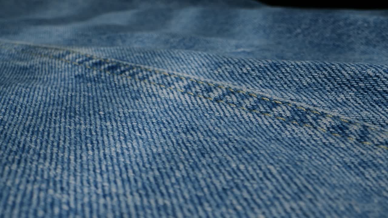 Close-up of Denim Fabric Texture