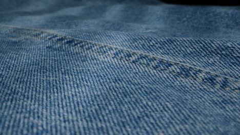 close-up of denim fabric texture
