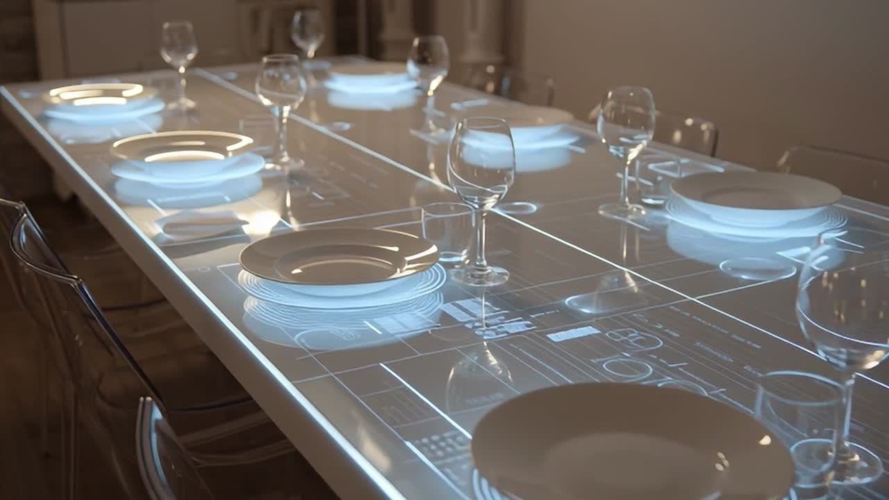 Innovative illuminated dining table design for modern gatherings