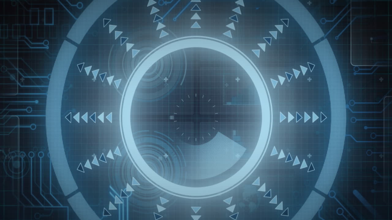 Animation of scope and data processing over computer circuit board