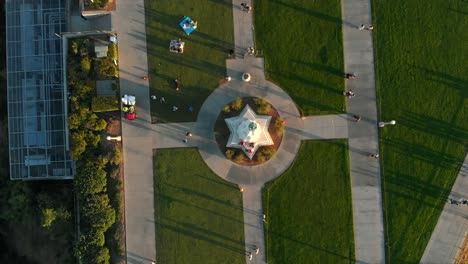 aerial views of the griffith observatory in los angeles, california