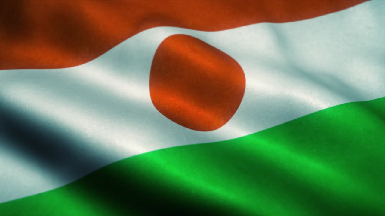 바람에 흔들리는 니제르 발, 니제르의 국기, 나이제르의 표지, 시엄리스 루프 애니메이션