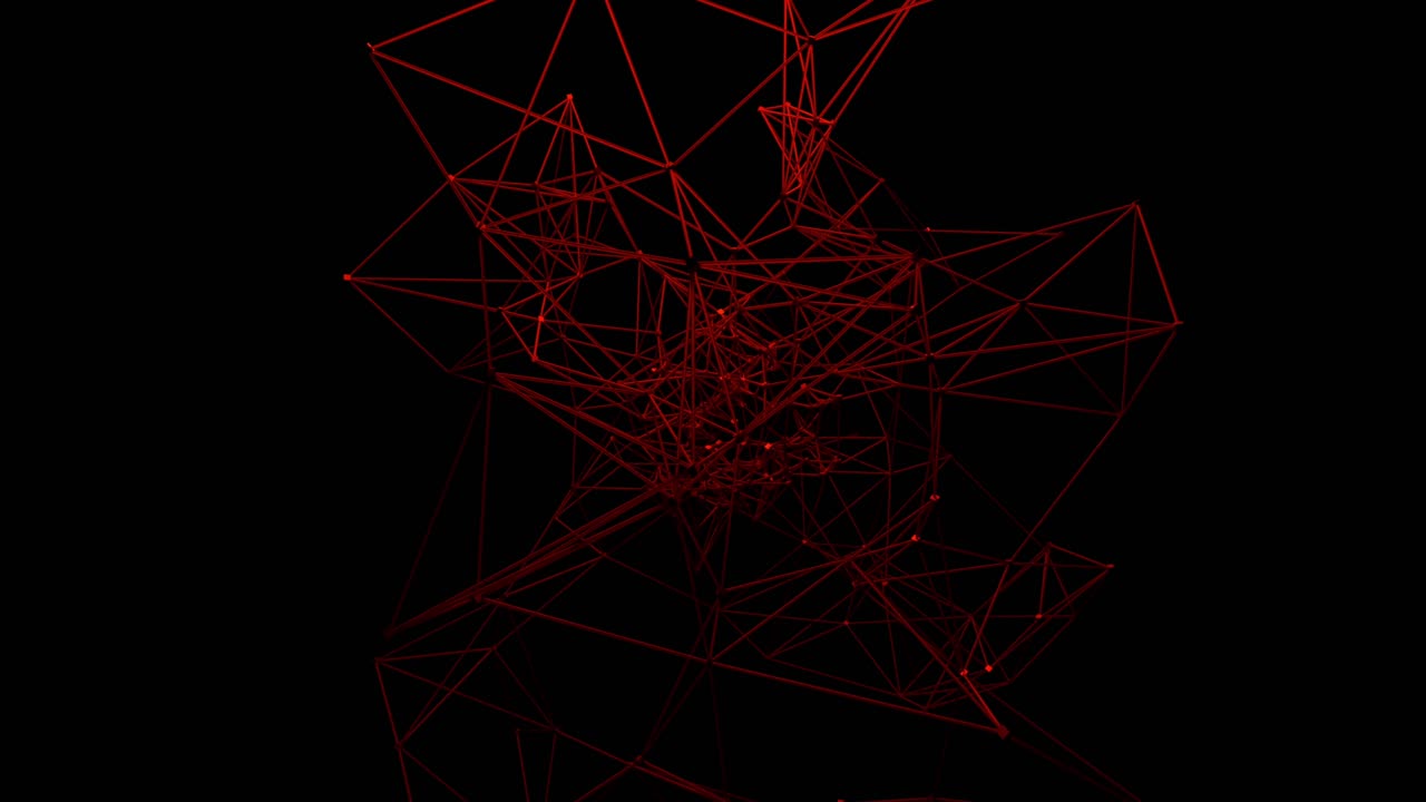 malla de marco de alambre roja abstracta