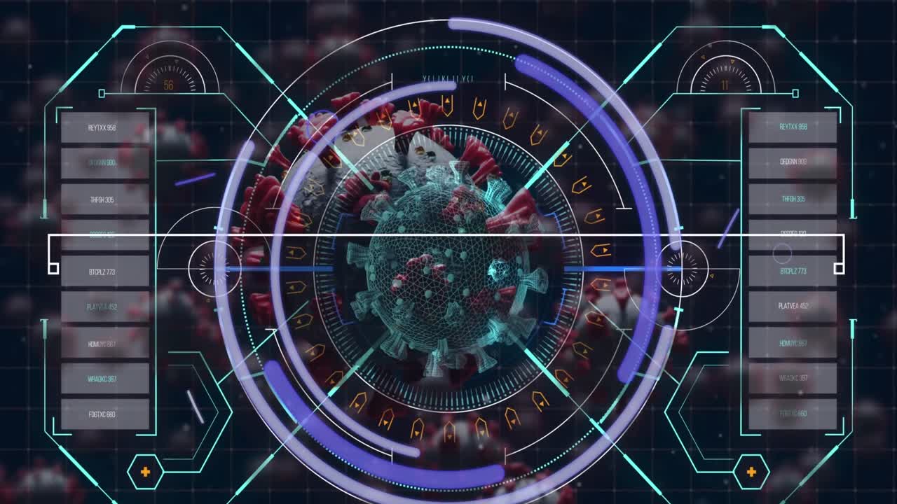 Animazione di forme ed elaborazione dati su cellule virali