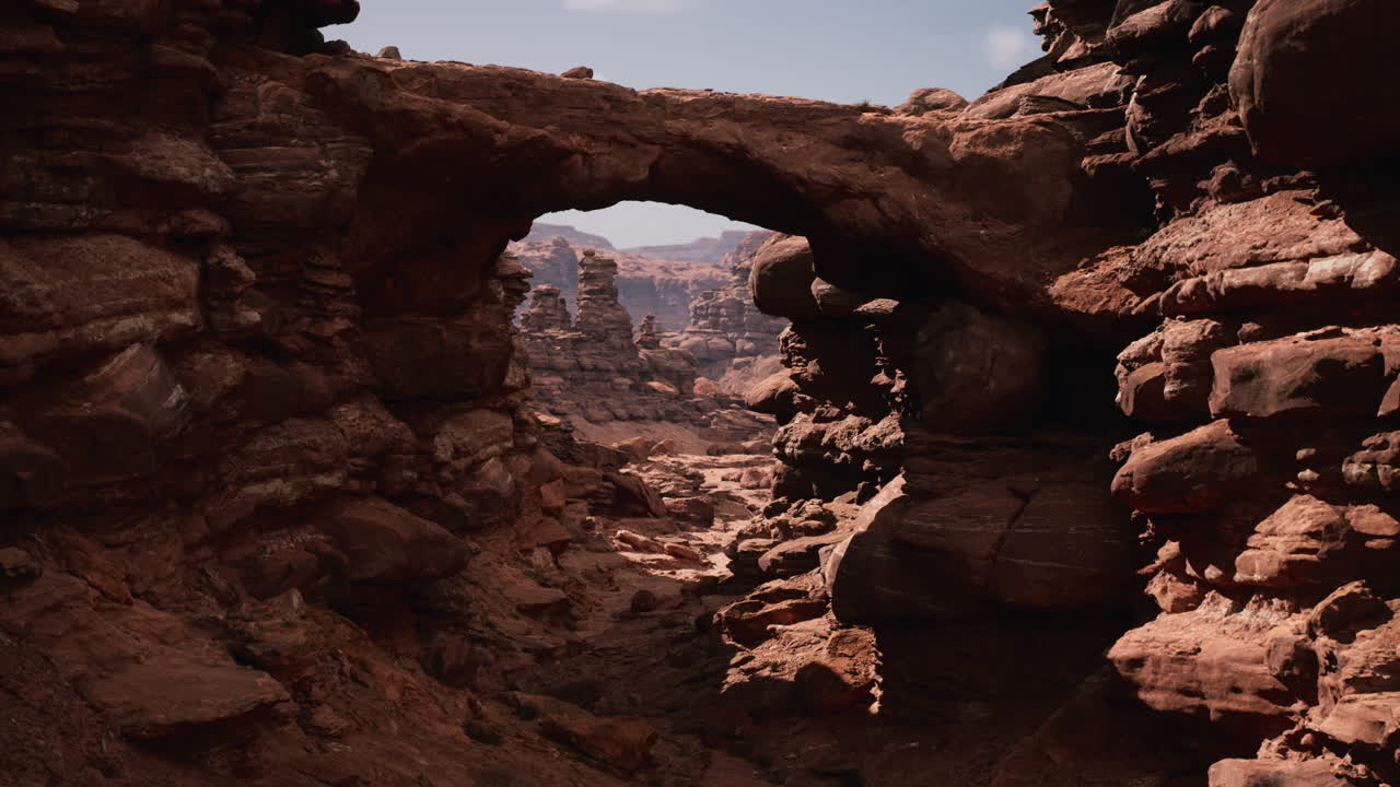 arco de piedra roja en el parque del gran cañón