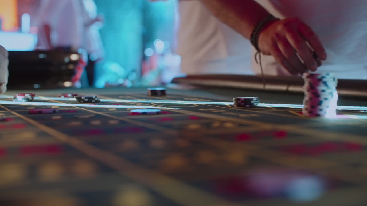 Roulette Game in Progress at Casino